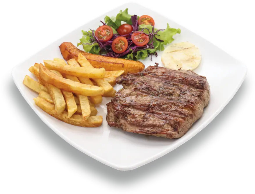 Lomo fino a la parrilla acompañado con papas