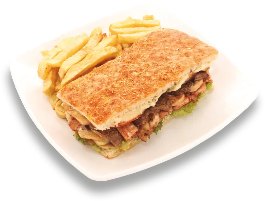 Sándwich supremo especial con papas